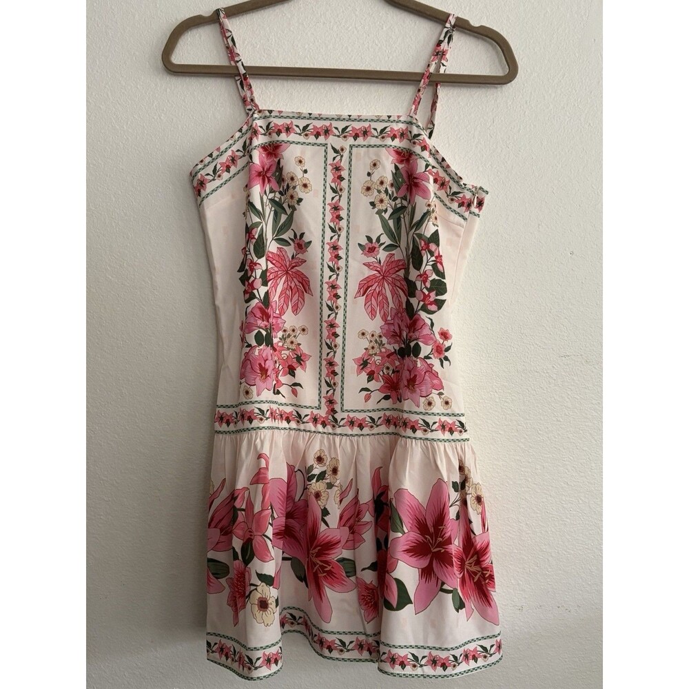 CoMMENSE Floral Print Spaghetti Strap Mini Dress COLOR - Pink Size EXTRA SMALL - Picture 3 of 11